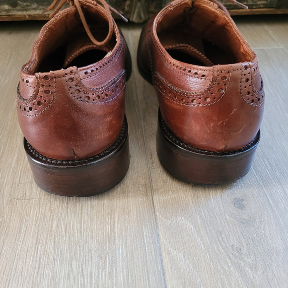 Spatarella Shoes Mens Size 10.5 Oxford Brogue Leather Made Italy Dress Formal - Picture 6 of 16